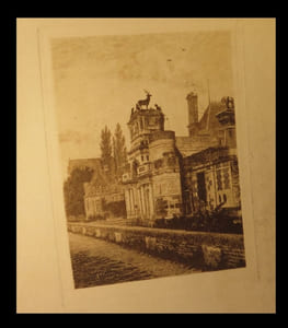 [Eau-forte figurant Le Château d'Anet eu Eure-et-Loir].