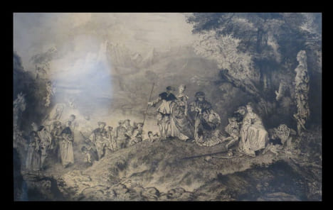 [Eau-forte :] Le Pèlerinage [ou L'Embarquement] pour Cythère.. CHAMPOLLION (Eugène-André, gravée par) - WATTEAU (Jean-Antoine, d'après).