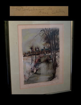 [Lithographie signée :] L'Eglise de Janville.. LETELLIER (Pierre).