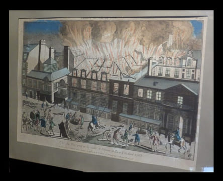 [Vue d'optique :] Vue du feu prit [sic] à la salle de l'Opéra de Paris le 6 avril 1763.. [sans auteur].