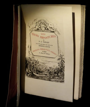 Les 3 [Trois] impostures.. TOULET (Paul-Jean) - DAVID (Hermine, gravures de).