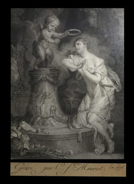 [Eau-forte :] L'Offrande à l'amour [ou La Prière à l'amour].. GREUZE (Jean-Baptiste, d'après) - MACRET (Charles François Adrien (ou André), gravé ...