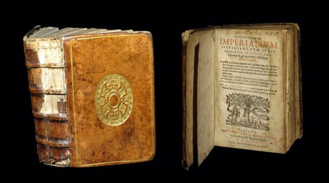  Institutionum imperialium Justiniani [Institutes de Justinien] cum Jurisprudentia francica collationes & antiprosopos [en grec dans le texte] ...