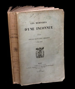Les Mémoires d'une inconnue (1780 - 1816).