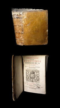 Commentaire sur les Coustumes [Coûtumes] généralles [générales] de la ville de Bourdeaus (Bordeaux] et pays bourdelois [bordelais].