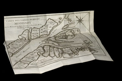 Carte des embouchures du Mississipi.