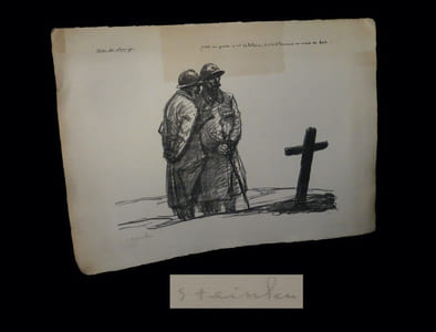 [Lithographie signée :] Rein ne change : Paix ou guerre, c'est la loterie, croix d'honneur ou croix de bois.