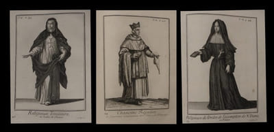 Histoire des Ordres monastiques, religieux et militaires et des Congrégations séculières  de l'un et l'autre sexe qui ont été établies jusqu'à présent contenant Leur origine, leur fondation, leurs progrès, les événements les plus considérables qui y sont arrivés,  la décadence des uns et leur suppression, l'agrandissement des autres par le moyen des différentes réformes qui y ont été introduites, les vies de leurs fondateurs et réformateurs, avec des figures qui représentent tous les différents habillements de ces Ordres et Congrégations.