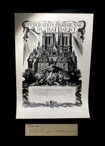 [Affiche lithographiée] Fédération parisienne du bâtiment.