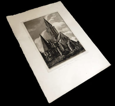 [Eau-forte et aquatinte] L'Eglise de Norrey-en-Bessin.. SMITH (C.).
