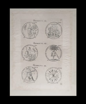 [Ensemble composite renfermant 30 planches gravées XVIIIème].. [Sigillographie - Héraldique - Numismatie].