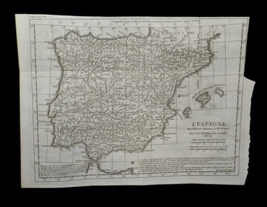 [Carte XVIIIème de l'Espagne].
