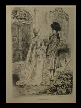 [Eau-forte ainsi légendée :] L'Entrevue du matin.. PILLE (Henri).