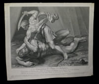 [Eau-forte] Le Combat de David et Goliath.