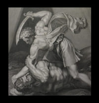[Eau-forte] Le Combat de David et Goliath.