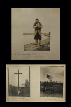 [Réunion de deux albums  recelant 345 photographies originales et un négatif]. [Photographies - Guerre 1914 - 1918].