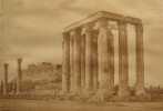 Tirage sur papier albuminé légendé dans la plaque : ''Temple of Zeus Olympios and the Acropolis / Athens''.. [anonyme].
