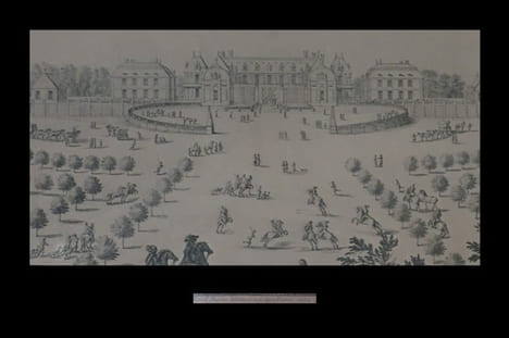 Veuë [Vue] et perspective du Chasteau [Château] de Versailles du costé [côté] de l'entrée.. SILVESTRE (Israël).