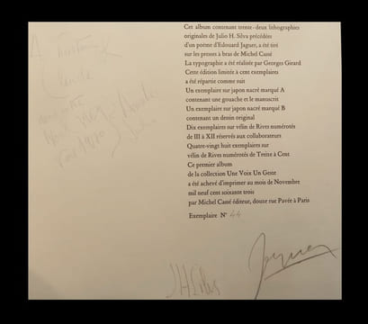 Sonora, préambule mimétique.. JAGUER (Edouard) - SILVA (Julio H., llithographies de).