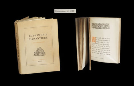 Les Typographies de l'Imprimerie Darantière  à Dijon - Marie ou le premier amour de Murger.. [Typographie] - GROS (Johannès, textes de).