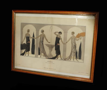 ''Cortège'' - Robes du soir de [Charles Frederick] Worth [in La Gazette du bon ton - Planche 10].