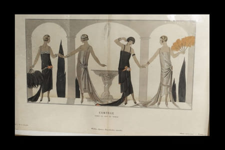 ''Cortège'' - Robes du soir de [Charles Frederick] Worth [in La Gazette du bon ton - Planche 10].