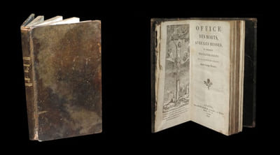 Office des morts, avec les messes, l'ordre des funérailles et la note du chant selon l'usage romain.