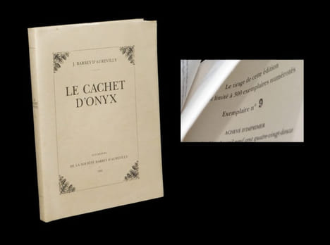 Le Cachet d'onyx.. BARBEY d'AUREVILLY (Jules-Amédée).