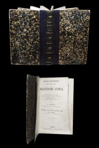 Manuel historique, élémentaire et pratique de Magnétisme animal contenant  Les Principes généraux de l'art magnétique L'Explication des divers phénomènes qui s'y rattachent La Description des symptômes des principales maladies chroniques et Les Procédés reconnus les plus convenables à leur guérison au moyen du magnétisme suivi d'une Dissertation sur le fluide magnétique animal [relié à la suite :] Le Magnétisme à la recherche d'une position sociale, sa théorie, sa critique, sa pratique.