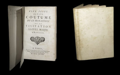 Vive Jésus  - Petite Coustume [sic, Coutume]  de ce monastère de la Visitation Sainte Marie d'Annessy [Annecy].