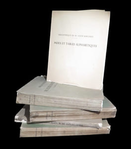 Bibliothèque de M. Louis Barthou - Livres rares et précieux - Editions originales des auteurs français - Précieux manuscrits autographes - Livres illustrés anciens et modernes - Reliures aux armes - Très riches reliures.[Première / Seconde / Troisième et Quatrième parties] + Index et Tables alphabétiques.