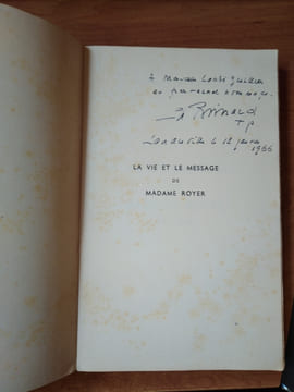 La vie et le Message de Madame Royer (1841-1924) - Envoi d'Auteur. Charles Boissard
