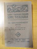 Somme théologique. Le Gouvernemen.... Saint Thomas d'Aquin