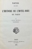 Notes pour servir à l'histoire de l'Hôtel-Dieu de Paris., 1870. In-8 40 pp. . BRIELE (Léon).