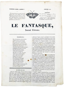 Le Fantasque, Journal littéraire.. PETIT-SENN ( John), TOPFFER (Rodolphe).
