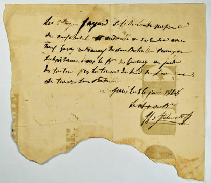 [Journées de Juin 1848]. Billet manuscrit signé et daté Paris le 26 juin 1848.. undefined