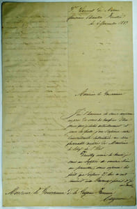 [Attentat d'Orsini]. St Laurent du Maroni Nouveau Chantier Forestier le 6 Novembre 1883.