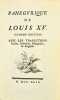Panégyrique de Louis XV. Sixième édition. Avec les traductions Latine, Italienne, Espagnole & Anglaise.. [VOLTAIRE (François-Marie Arouet de)].