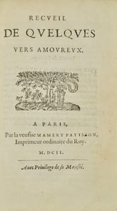 Recueil de quelques vers amoureux.