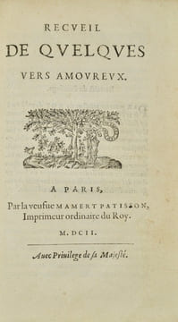 Recueil de quelques vers amoureux.. BERTAUT (Jean).