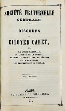 Collection de 17 publications icariennes.. CABET (Étienne).