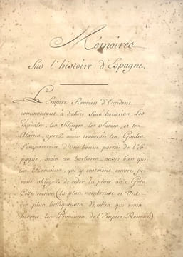 [Espagne]. Mémoires sur l'histoire d'Espagne.. undefined
