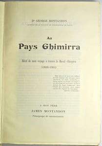 Au Pays Ghimirra. Récit de mon voyage à travers le massif éthiopien (1909-1914).