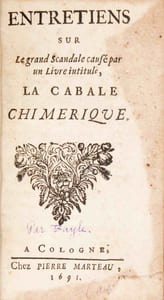 Entretiens sur Le grand Scandale causé par un Livre intitulé, La Cabale Chimérique.