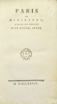 Paris en miniature, d'après les dessins d'un nouvel argus.. LUCHET (Jean Pierre Louis de La Roche du Maine, marquis de).