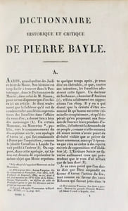 Dictionnaire historique et critique.