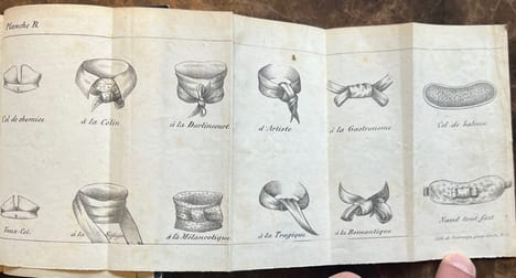 L'Art de mettre sa cravate de mille et une manière enseigné par principes, précédé de l'histoire de la cravate, depuis son origine jusqu'à ce jour ; ...