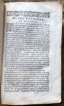 L'Introduction au Traité de la Conformité des Merveilles anciennes avec les modernes : Traité préparatif à l'Apologie pour Herodote. L'argument est ...