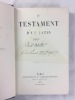 Le Testament d'un latin.. RAMBAUD (Louis).