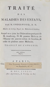 Traité des maladies des Enfans auquel on a joint les Observations-pratiques de M. Armstrong, D. M. premier médecin de l'hôpital des pauvres enfans de Londres, & celles de plusieurs autres médecins. Traduit de l'anglois.